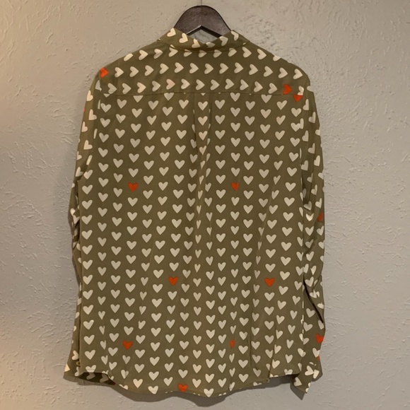 Heart Silk Button Down - Picture 3 of 3
